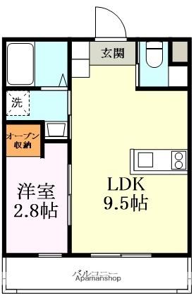 PACE(1LDK/1階)の間取り写真