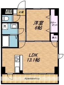 RADIANT(1LDK/1階)の間取り写真