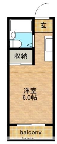 カサノーブレ(1K/3階)の間取り写真