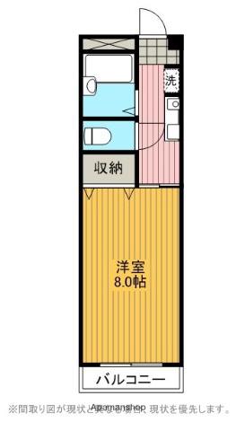 セントラル槇島(1K/5階)の間取り写真