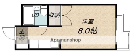 大久保ガーデンヒルズ(1K/2階)の間取り写真