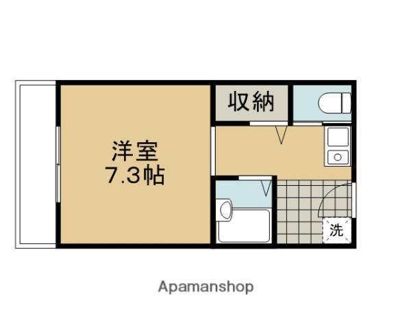 グランツ62(1K/1階)の間取り写真