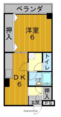ハウゼ上賀茂(1DK/1階)の間取り写真