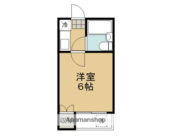 UPPER ウエストSIDE西賀茂(1K/2階)の間取り写真