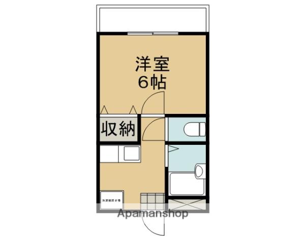 上賀茂ハイツ安井(1K/2階)の間取り写真