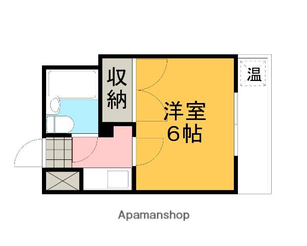 テラスICHI(1K/2階)の間取り写真