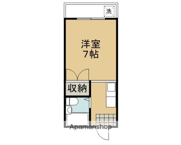 ガーデンクリス(1K/2階)の間取り写真