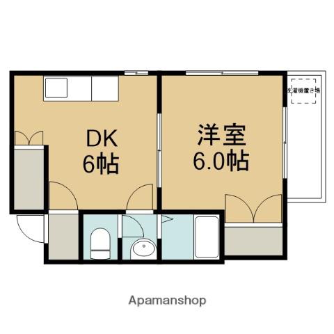 カステロレヴィPARTⅢ(1DK/2階)の間取り写真