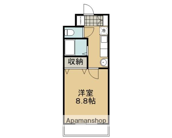 ソレアード北山(1K/2階)の間取り写真