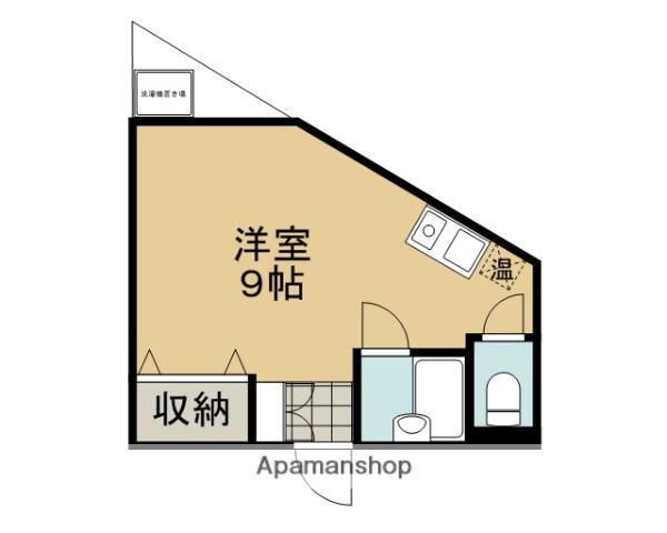 アルフィルク北山(ワンルーム/1階)の間取り写真