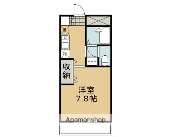 ステュディオリュミエール(1K/4階)の間取り写真