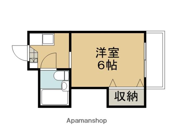 ベルメゾン・ルリ(1K/1階)の間取り写真