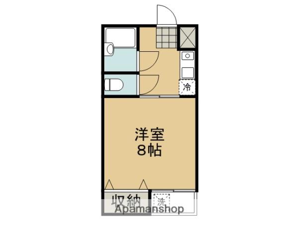 カームハイツ2(1K/2階)の間取り写真