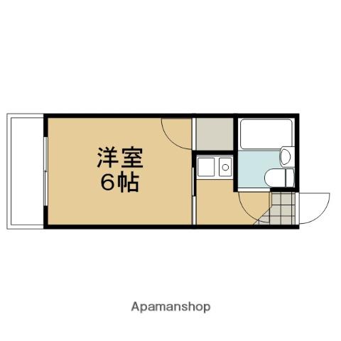 コーポ藤井(ワンルーム/2階)の間取り写真