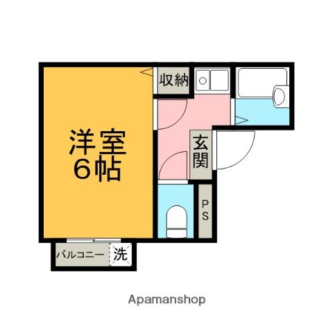 ロイヤル紫野(1K/1階)の間取り写真