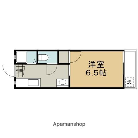 北山 HILLS C(1K/1階)の間取り写真