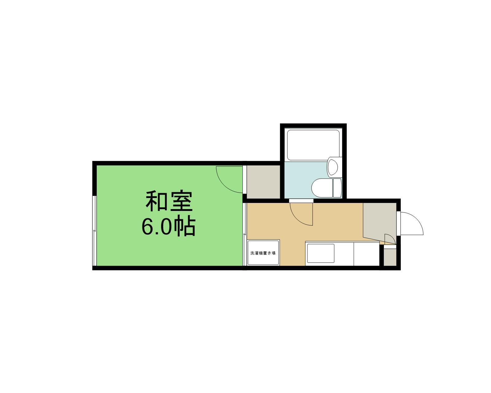 第二船岡山荘(1K/1階)の間取り写真