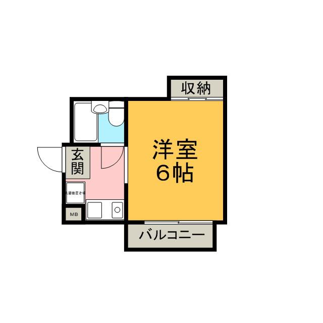 ハイツ島田(1K/4階)の間取り写真