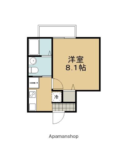 MESA VERDE御薗橋Ⅱ(1K/3階)の間取り写真