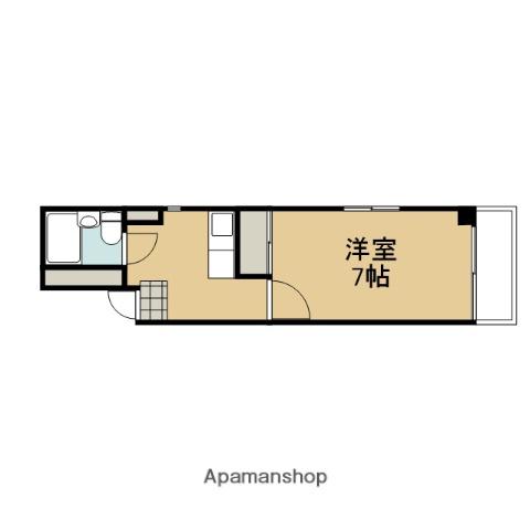 リピエーノ上賀茂(1K/2階)の間取り写真