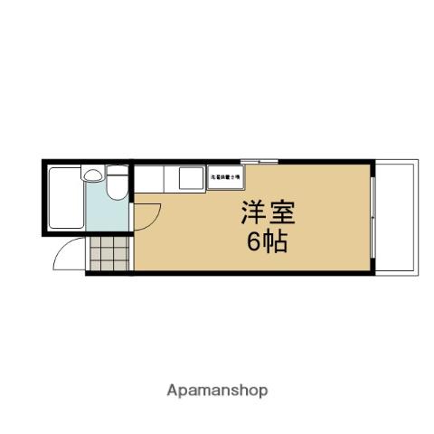 パルハイツ麻田(ワンルーム/3階)の間取り写真