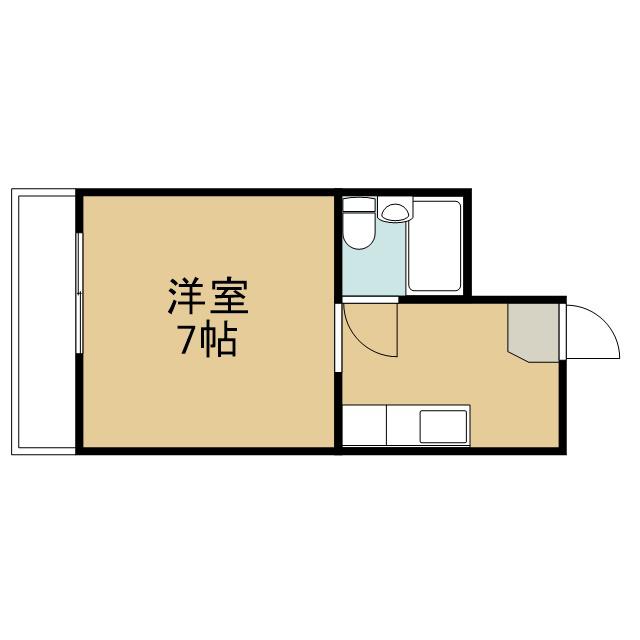 レジデンス太田Ⅰ(1K/2階)の間取り写真