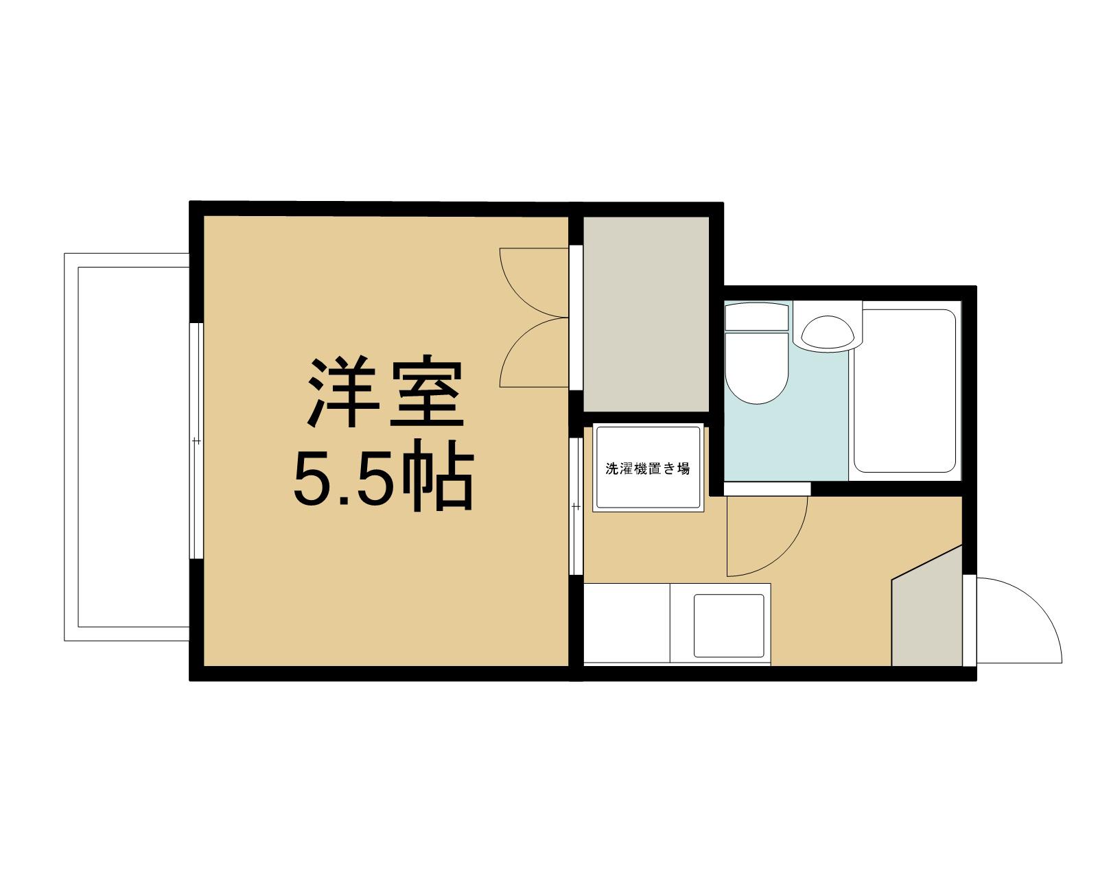 メゾンルミエール(1K/2階)の間取り写真