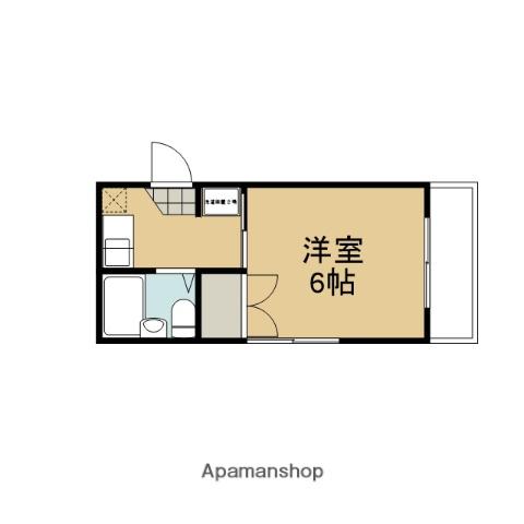 PLAISIR北山(1K/1階)の間取り写真