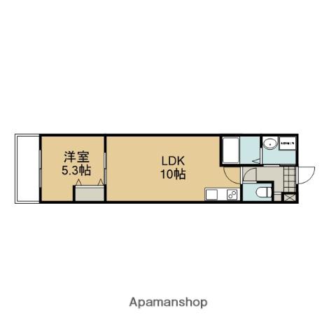 サクシード宝ヶ池(1LDK/1階)の間取り写真