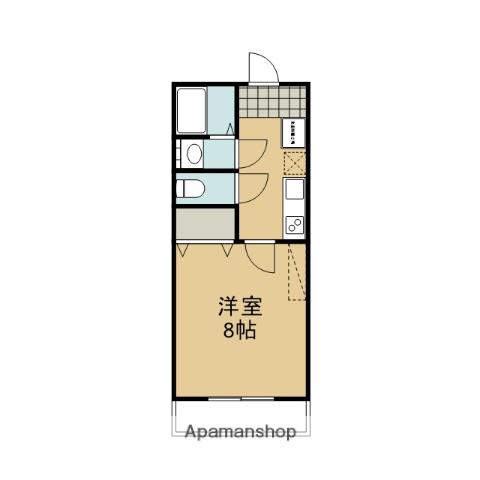 MESA VERDE京都西賀茂Ⅱ(1K/1階)の間取り写真