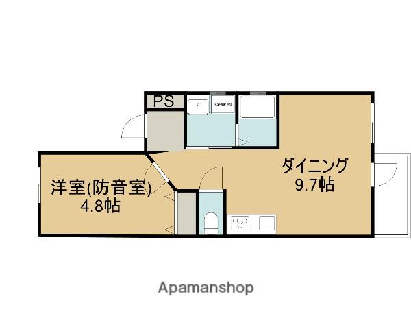 京都セレーナ2番館(1DK/2階)の間取り写真