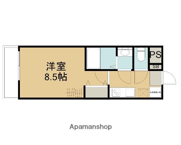 FELIZ MORADA(1K/1階)の間取り写真