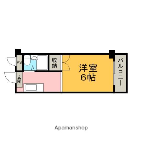 フィールドバレイマイズ(1K/4階)の間取り写真