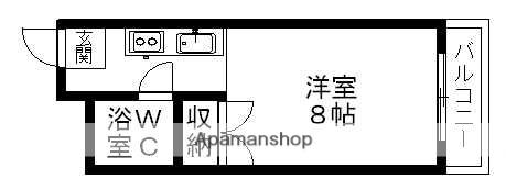 フィールドバレイマイズ(1K/4階)の間取り写真