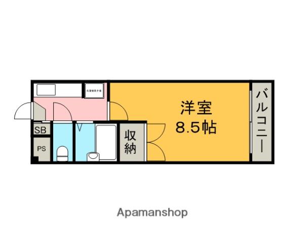 グランドールワタナベⅡ(1K/1階)の間取り写真