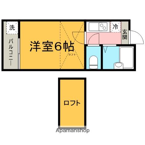 ラ・モンド(1K/4階)の間取り写真