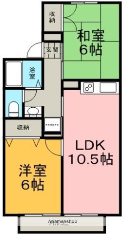 セジュールりょう(2LDK/2階)の間取り写真