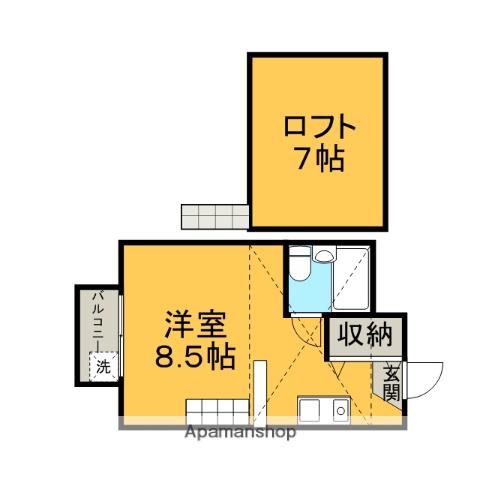 エクセレント西賀茂(1K/1階)の間取り写真