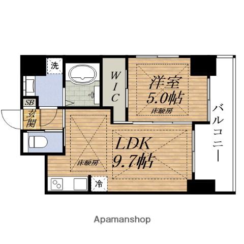 NH江坂垂水町(1LDK/6階)の間取り写真