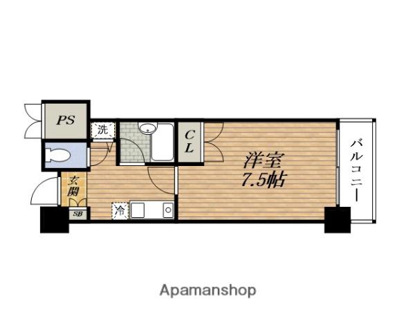 KM江坂(1K/5階)の間取り写真