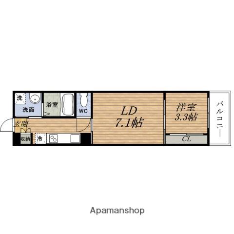 ザ・レジデンス ESAKA(1LDK/6階)の間取り写真