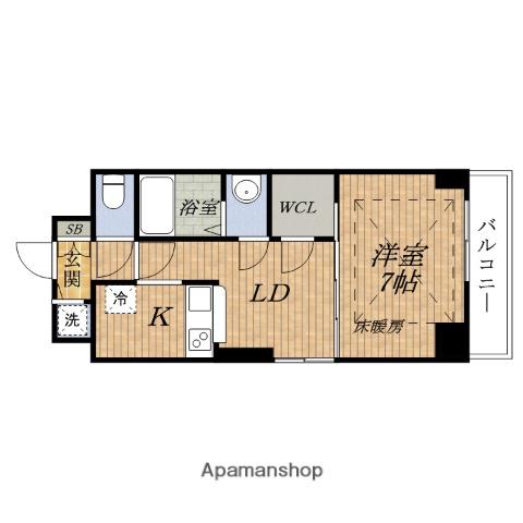 ノルデンタワー新大阪アネックス(1LDK/18階)の間取り写真