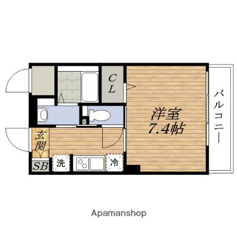 ルーヴェンブルン トヨツ(1K/6階)の間取り写真