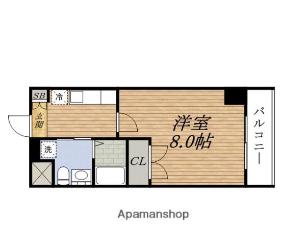 S-FORT ESAKA LIBERTS(1K/3階)の間取り写真
