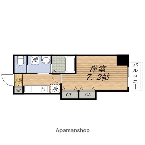 オリエンタルESAKA(1K/3階)の間取り写真