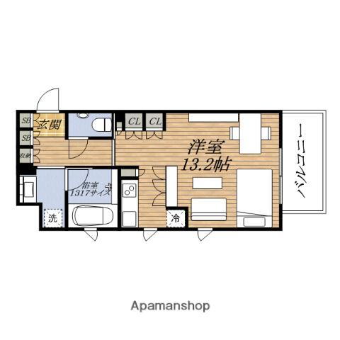 セイルESAKAKOUEN(ワンルーム/5階)の間取り写真