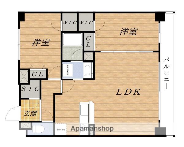 セノアタワー新大阪旧グランルクレ新大阪(2LDK/15階)の間取り写真