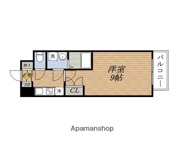 WGB ESAKA(1K/1階)の間取り写真