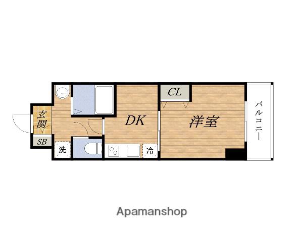 NH新大阪Ⅱ(1DK/6階)の間取り写真