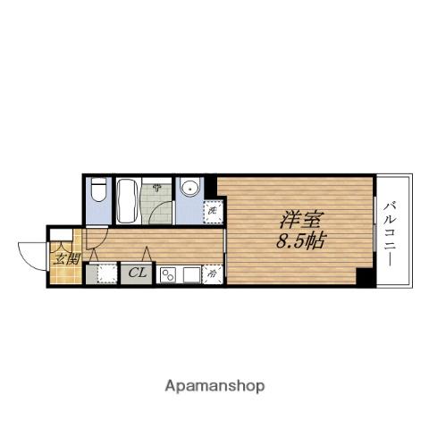 ボナールESAKA(1K/3階)の間取り写真